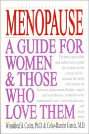 Cover of: Menopause by Winnifred Berg Cutler