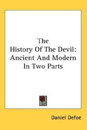 Cover of: The History Of The Devil by Daniel Defoe