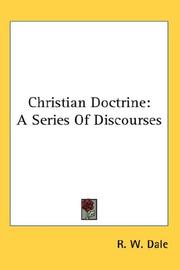 Cover of: Christian Doctrine: A Series Of Discourses