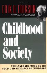 Cover of: Childhood and society