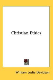Cover of: Christian Ethics