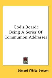 Cover of: God's Board by Edward White Benson