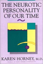 Cover of: The neurotic personality of our time