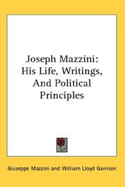 Cover of: Joseph Mazzini by Giuseppe Mazzini, Giuseppe Mazzini