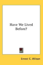 Cover of: Have We Lived Before?