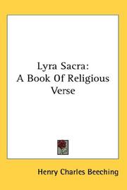 Cover of: Lyra Sacra: A Book Of Religious Verse