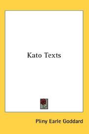Kato texts by Pliny Earle Goddard