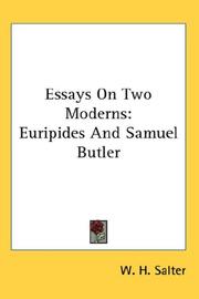 Cover of: Essays On Two Moderns by W. H. Salter, W. H. Salter