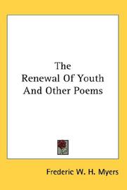 Cover of: The Renewal Of Youth And Other Poems