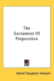 Cover of: The Sacrament Of Preparation