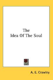 Cover of: The Idea Of The Soul by Alfred Ernest Crawley