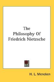 Cover of The philosophy of Friedrich Nietzsche