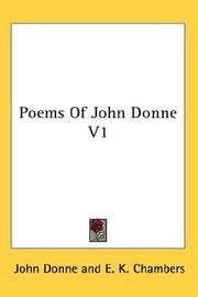 Cover of: Poems Of John Donne V1 by John Donne