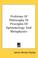 Cover of: Problems Of Philosophy Or Principles Of Epistemology And Metaphysics