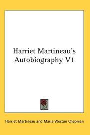 Cover of: Harriet Martineau's Autobiography V1