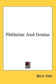 Cover of: Philistine And Genius