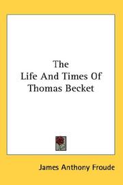 Cover of: The Life And Times Of Thomas Becket