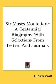 Cover of: Sir Moses Montefiore | Lucien Wolf