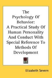Cover of: The Psychology Of Behavior by Elizabeth Severn