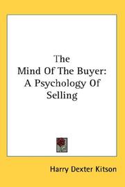 Cover of: The Mind Of The Buyer by Harry Dexter Kitson
