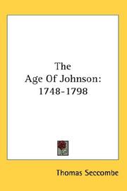 Cover of: The Age Of Johnson: 1748-1798