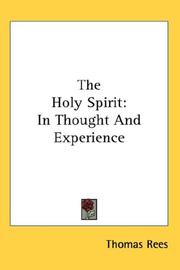 Cover of: The Holy Spirit: In Thought And Experience