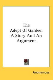 Cover of: The Adept Of Galilee | Anonymous
