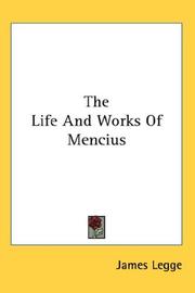 Cover of: The Life And Works Of Mencius