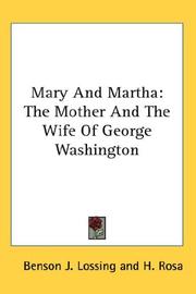 Cover of: Mary And Martha by Benson John Lossing