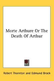 Cover of: Morte Arthure Or The Death Of Arthur