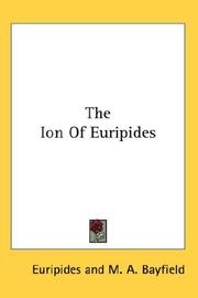 Cover of: The Ion Of Euripides by Euripides