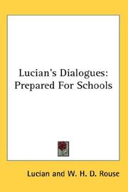 Cover of: Lucian's Dialogues by Lucian of Samosata, Lucian of Samosata