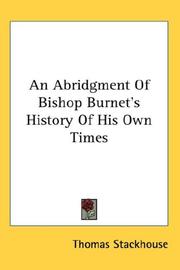 Cover of: An Abridgment Of Bishop Burnet's History Of His Own Times