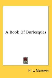 Cover of A book of burlesques