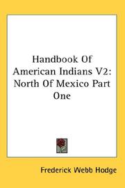 Cover of: Handbook Of American Indians V2 by Frederick Webb Hodge, Frederick Webb Hodge