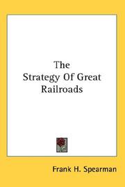Cover of The strategy of great railroads