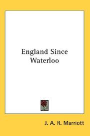 Cover of: England Since Waterloo