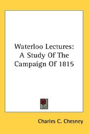 Cover of: Waterloo Lectures by Charles C. Chesney