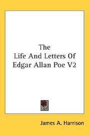 Cover of: The Life And Letters Of Edgar Allan Poe V2