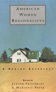 Cover of: American Women Regionalists 1850-1910 by Judith Fetterley, Marjorie Pryse