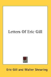 Cover of: Letters Of Eric Gill by Eric Gill
