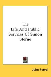 Cover of: The Life And Public Services Of Simon Sterne | John Foord