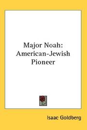 Cover of: Major Noah | Isaac Goldberg