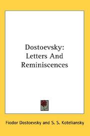 Cover of: Dostoevsky by Фёдор Михайлович Достоевский