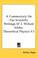 Cover of: A Commentary On The Scientific Writings Of J. Willard Gibbs