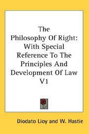 Cover of: The Philosophy Of Right by Diodato Lioy