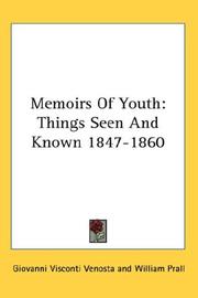 Cover of: Memoirs Of Youth by Giovanni Visconti Venosta