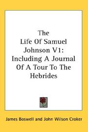 Cover of: The Life Of Samuel Johnson V1 by James Boswell