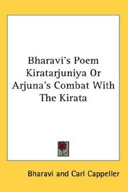 Cover of: Bharavi's Poem Kiratarjuniya Or Arjuna's Combat With The Kirata by Bharavi, Bharavi