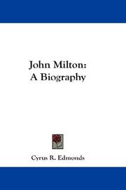 Cover of: John Milton | Cyrus R. Edmonds